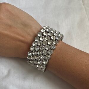 Elegant Silver Crystal Bracelet